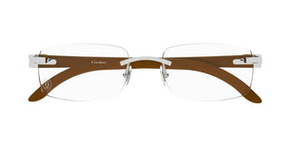 Cartier Ct0052o Unisex Brown Geometric Eyeglasses