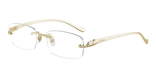 Cartier CT0061O unisex Gold Geometric Eyeglasses