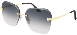 Cartier CT0147S women Gold Butterfly Sunglasses