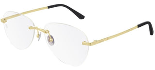 Cartier CT0254O men Gold Round Eyeglasses