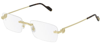 Cartier Première de Cartier CT0259O men Gold Geometric Eyeglasses