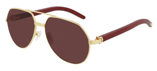 Cartier Première De Cartier Ct0272s Men Gold Pilot Sunglasses