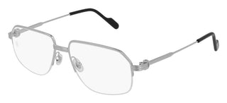 Cartier Ct0285o Men Silver Geometric Eyeglasses