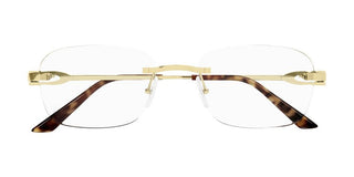 Cartier CT0290O men Gold Rectangle Eyeglasses