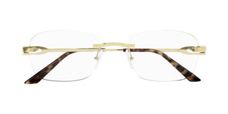 Cartier CT0290O men Havana Rectangle Eyeglasses