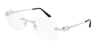 Cartier CT0290O men Silver Rectangle Eyeglasses