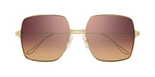 Cartier Santos de Cartier CT0297S women Gold Squared Sunglasses