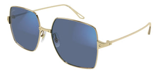 Cartier Santos de Cartier CT0297S women Gold Squared Sunglasses