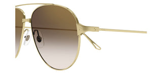 Cartier Santos de Cartier CT0298S women Gold Pilot Sunglasses