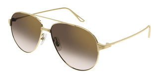 Cartier Santos de Cartier CT0298S women Gold Pilot Sunglasses