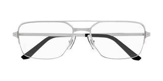 Cartier Santos de Cartier CT0308O men Silver Pilot Eyeglasses