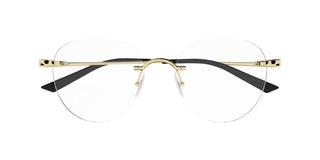 Cartier CT0309O women Gold Round Eyeglasses