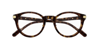 Cartier CT0312O men Havana Round Eyeglasses