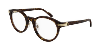 Cartier CT0312O men Havana Round Eyeglasses