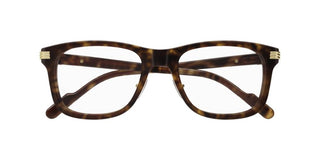 Cartier CT0313O men Havana Squared Eyeglasses