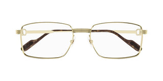 Cartier CT0314O men Gold Rectangle Eyeglasses