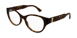 Cartier CT0315O women Havana Squared Eyeglasses