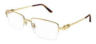 Cartier CT0319O men Gold Geometric Eyeglasses