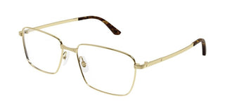 Cartier CT0320OA men Gold Squared Eyeglasses