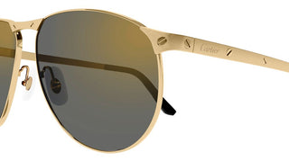 Cartier Santos de Cartier CT0323S men Gold Pilot Sunglasses