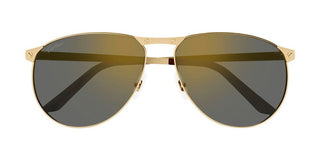 Cartier Santos de Cartier CT0323S men Gold Pilot Sunglasses