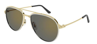 Cartier Santos de Cartier CT0325S men Gold Pilot Sunglasses