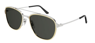 Cartier Santos de Cartier CT0326S men Silver Pilot Sunglasses