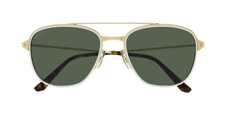 Cartier Santos de Cartier CT0326S men Gold Pilot Sunglasses