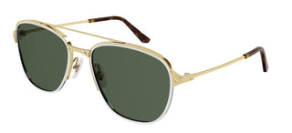 Cartier Santos de Cartier CT0326S men Gold Pilot Sunglasses