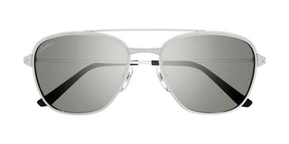 Cartier Santos de Cartier CT0326S men Silver Pilot Sunglasses