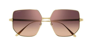 Cartier Santos de Cartier CT0327S women Gold Geometric Sunglasses