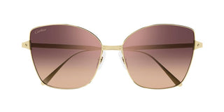 Cartier Santos de Cartier CT0328S women Gold Butterfly Sunglasses