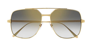 Cartier Santos de Cartier CT0329S women Gold Pilot Sunglasses