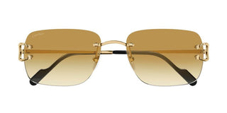 Cartier Signature C de Cartier CT0330S men Gold Geometric Sunglasses