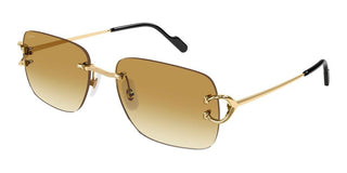 Cartier Signature C de Cartier CT0330S men Gold Geometric Sunglasses