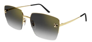 Cartier Panthère De Cartier Ct0333s Women Gold Squared Sunglasses