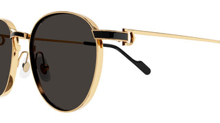 Cartier Ct0335s Men Gold Geometric Sunglasses