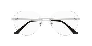 Cartier CT0338O women Silver Squared Eyeglasses