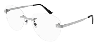 Cartier CT0338O women Silver Squared Eyeglasses