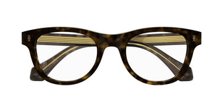 Cartier CT0340O men Havana Squared Eyeglasses