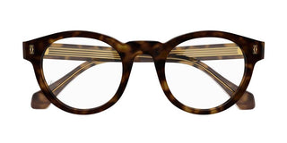 Cartier CT0341O men Havana Geometric Eyeglasses