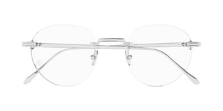 Cartier Ct0342o Men Silver Geometric Eyeglasses