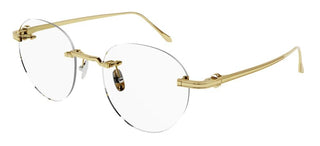 Cartier Ct0342o Men Gold Geometric Eyeglasses