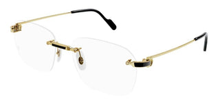 Cartier CT0343O men Gold Squared Eyeglasses