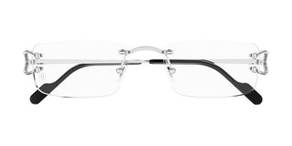 Cartier Signature C de Cartier CT0344O men Silver Geometric Eyeglasses