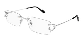 Cartier Signature C de Cartier CT0344O men Silver Geometric Eyeglasses