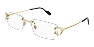 Cartier Signature C de Cartier CT0344O men Gold Geometric Eyeglasses