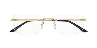 Cartier CT0349O men Gold Squared Eyeglasses