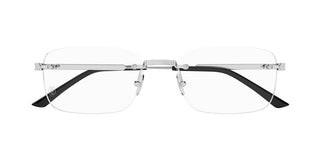 Cartier CT0349O men Silver Squared Eyeglasses