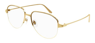 Cartier CT0352O men Gold Pilot Eyeglasses